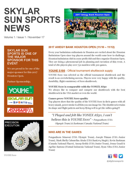 YOUHE - S100 Tournament Shuttlecock - skylarsunsports.com