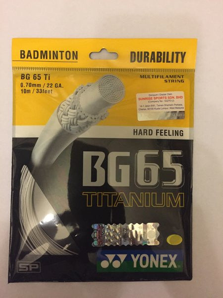 Yonex BG 65 Ti Badminton String - skylarsunsports.com