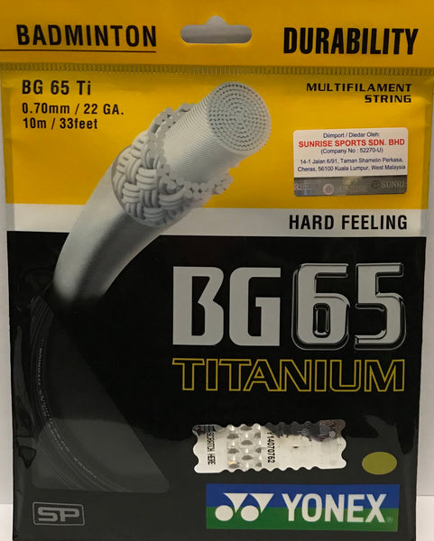 Yonex BG 65 Ti Badminton String - skylarsunsports.com