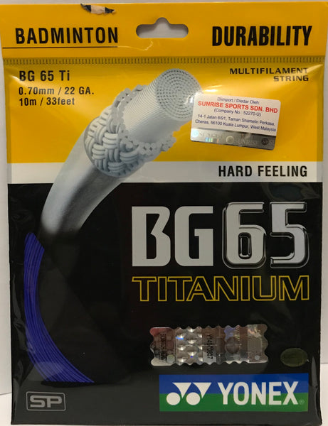 Yonex BG 65 Ti Badminton String - skylarsunsports.com