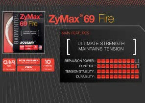 Ashaway ZyMax 69 Fire Badminton String - skylarsunsports.com